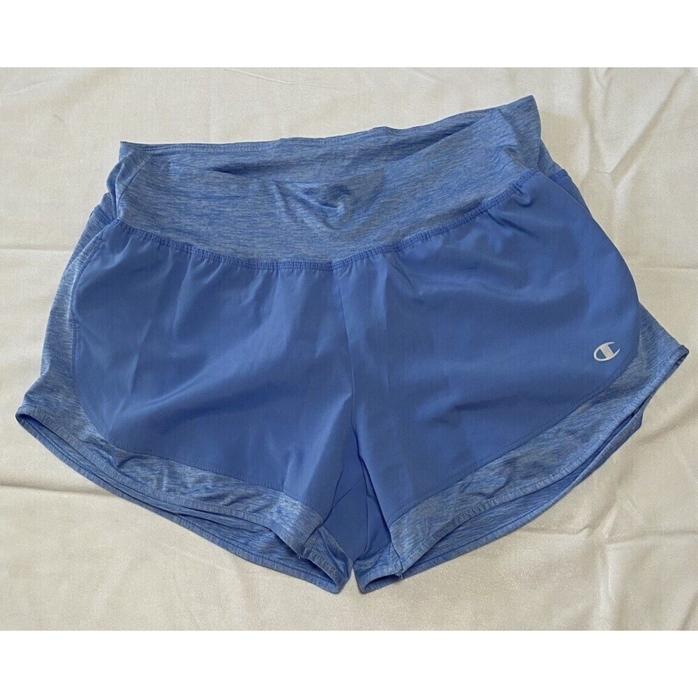 Champion Women's Sz. S Athletic Running Shorts with Panty Lining Light Blue